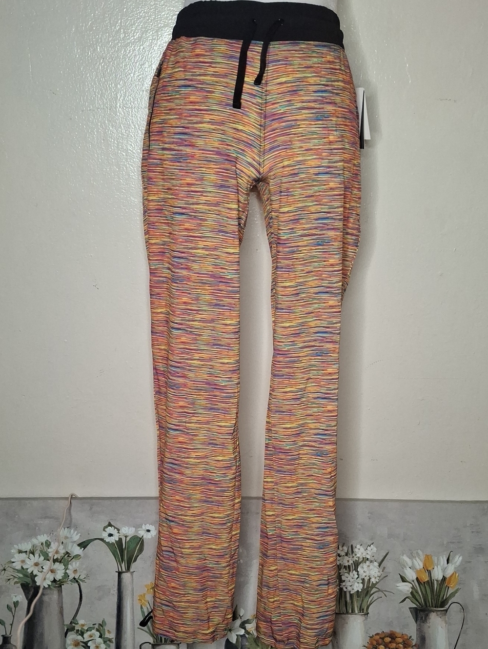 Central Park Multicolor Striped Drawstring Waist Lounge Pants